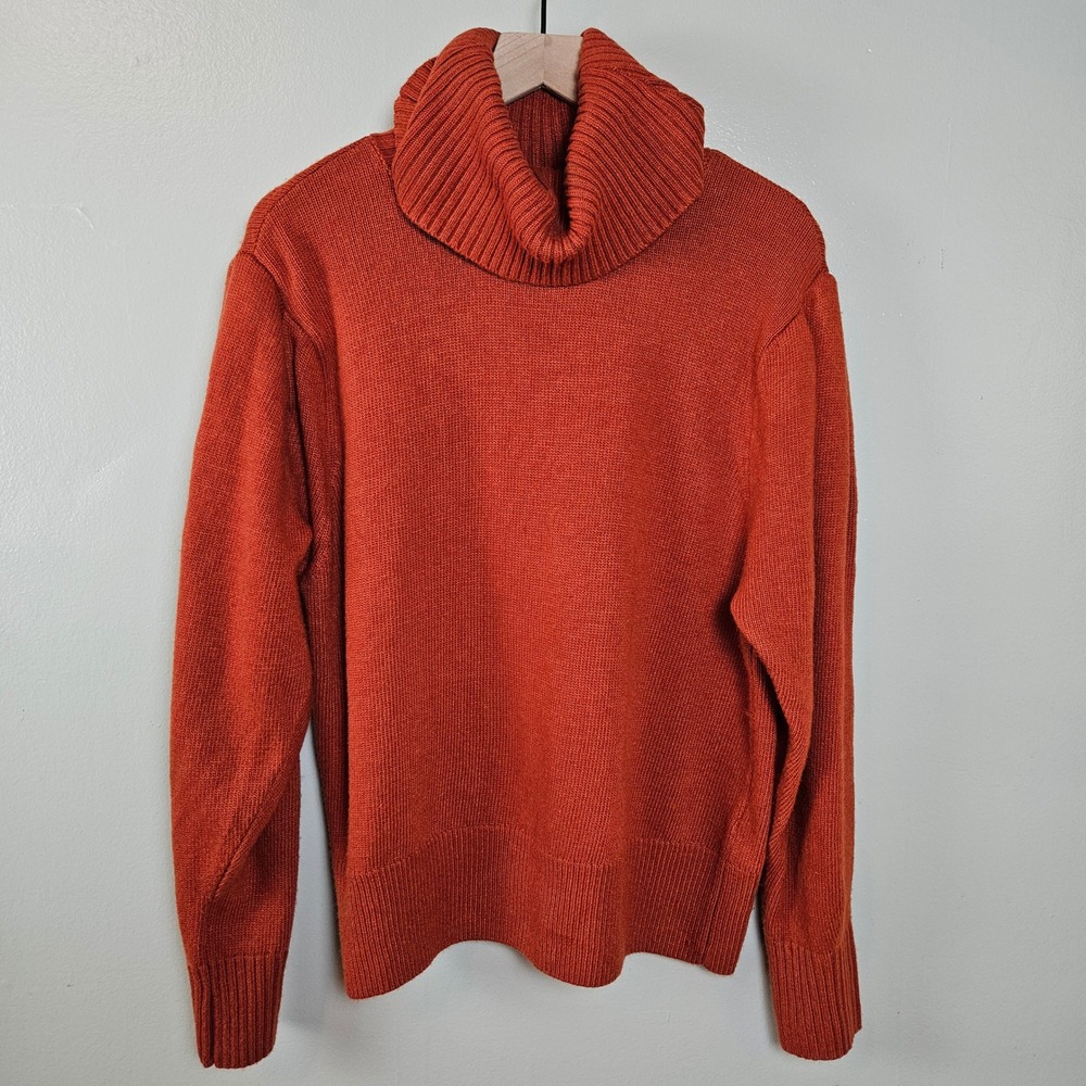 City Chic Softly Sweet Turtleneck Sweater Women's M 18‎ Plus Rust Orange